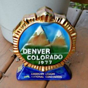 Vintage Ezra Brooks Denver Colorado 1977 American Legion Decanter